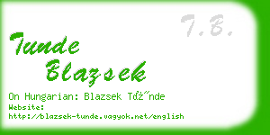 tunde blazsek business card